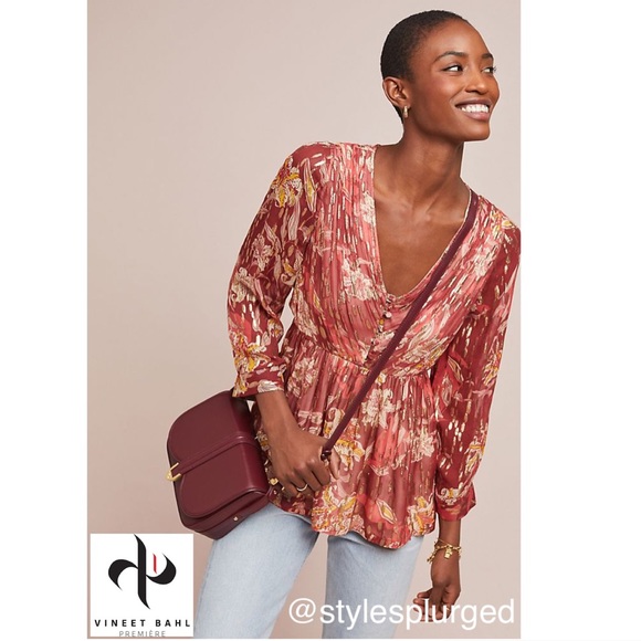 NWT ANTHRO Tabitha blouse size medium - Picture 2 of 8